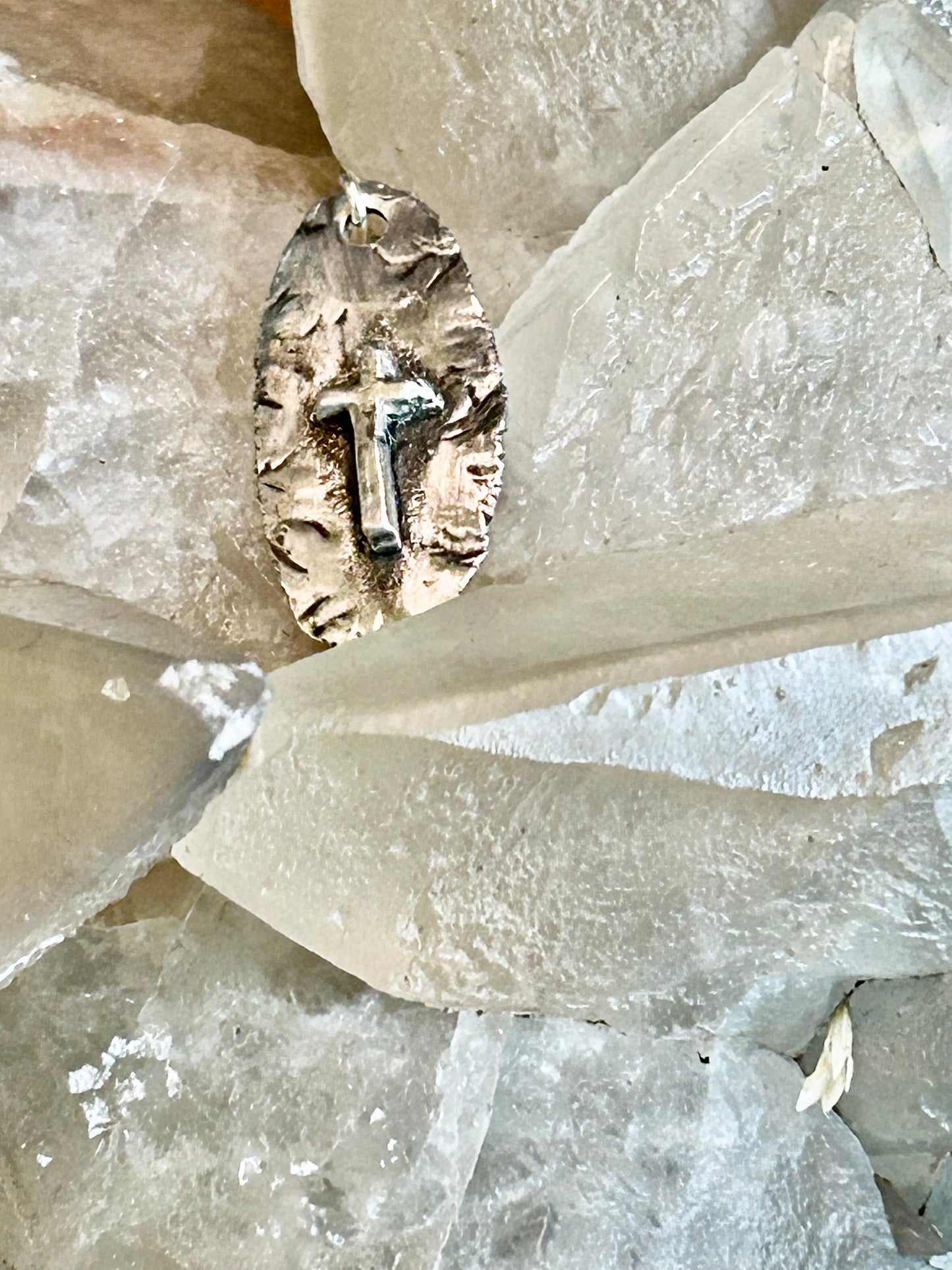 Handcrafted Cross Pendant Necklace – Rustic