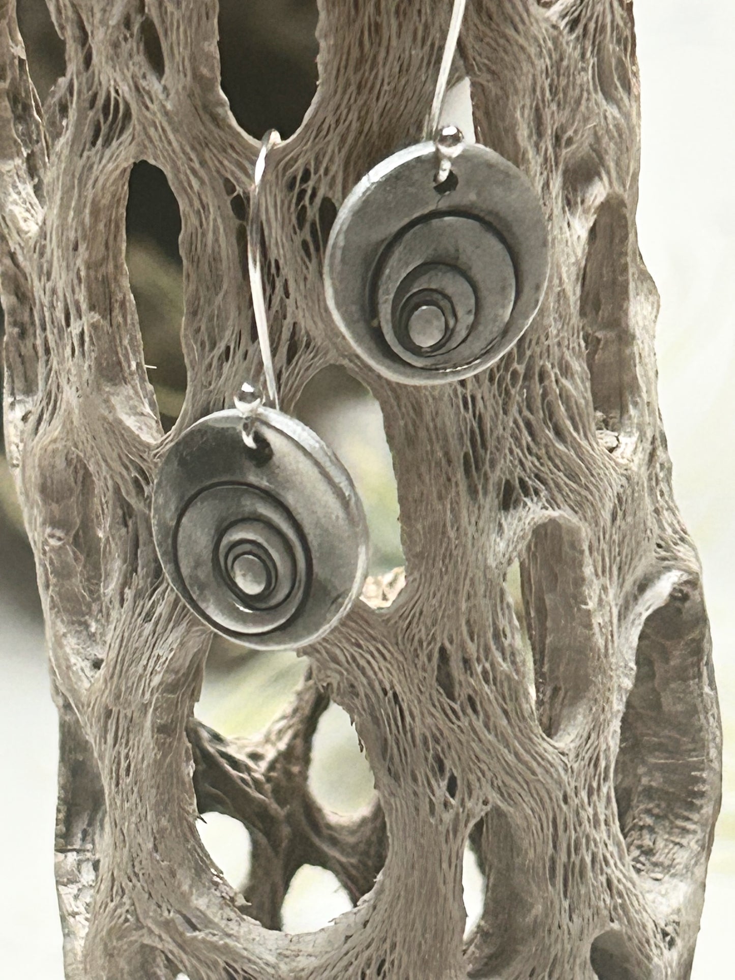 Handcrafted .999 Fine Silver Spiral Earrings