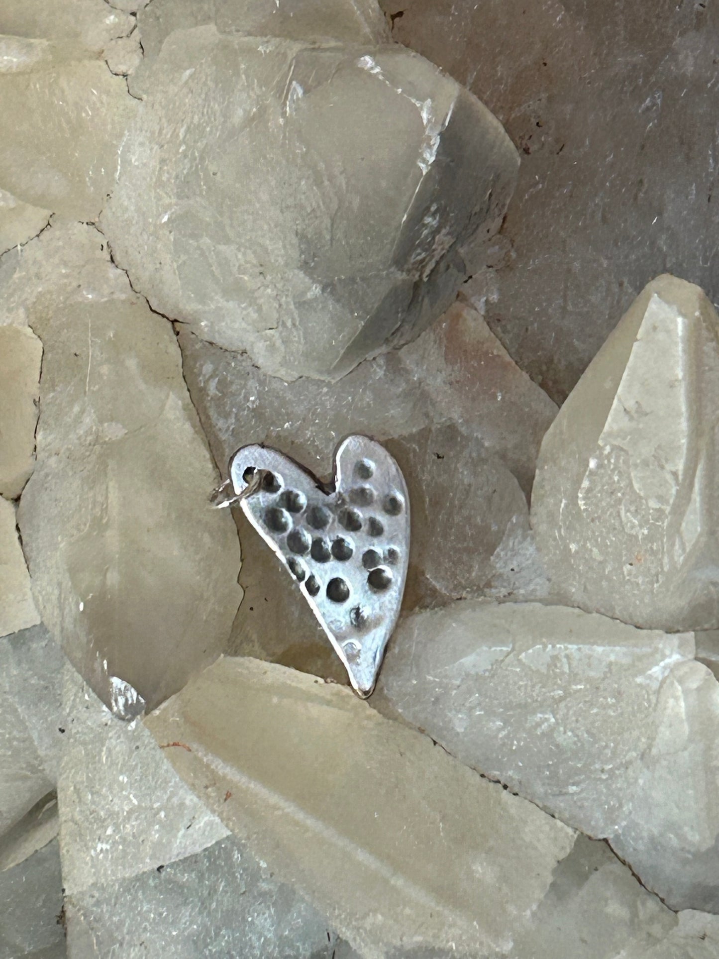 Indented Dot Silver Pendant