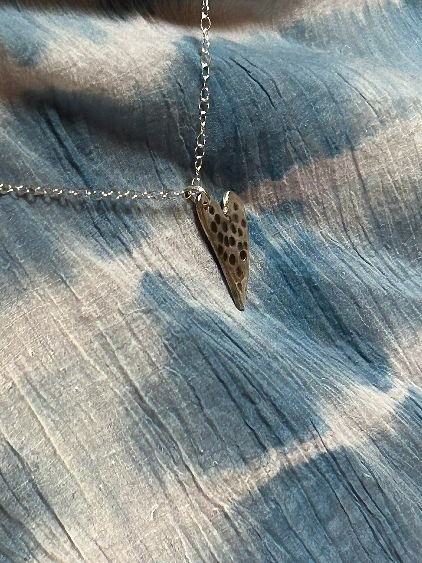 Indented Dot Silver Pendant
