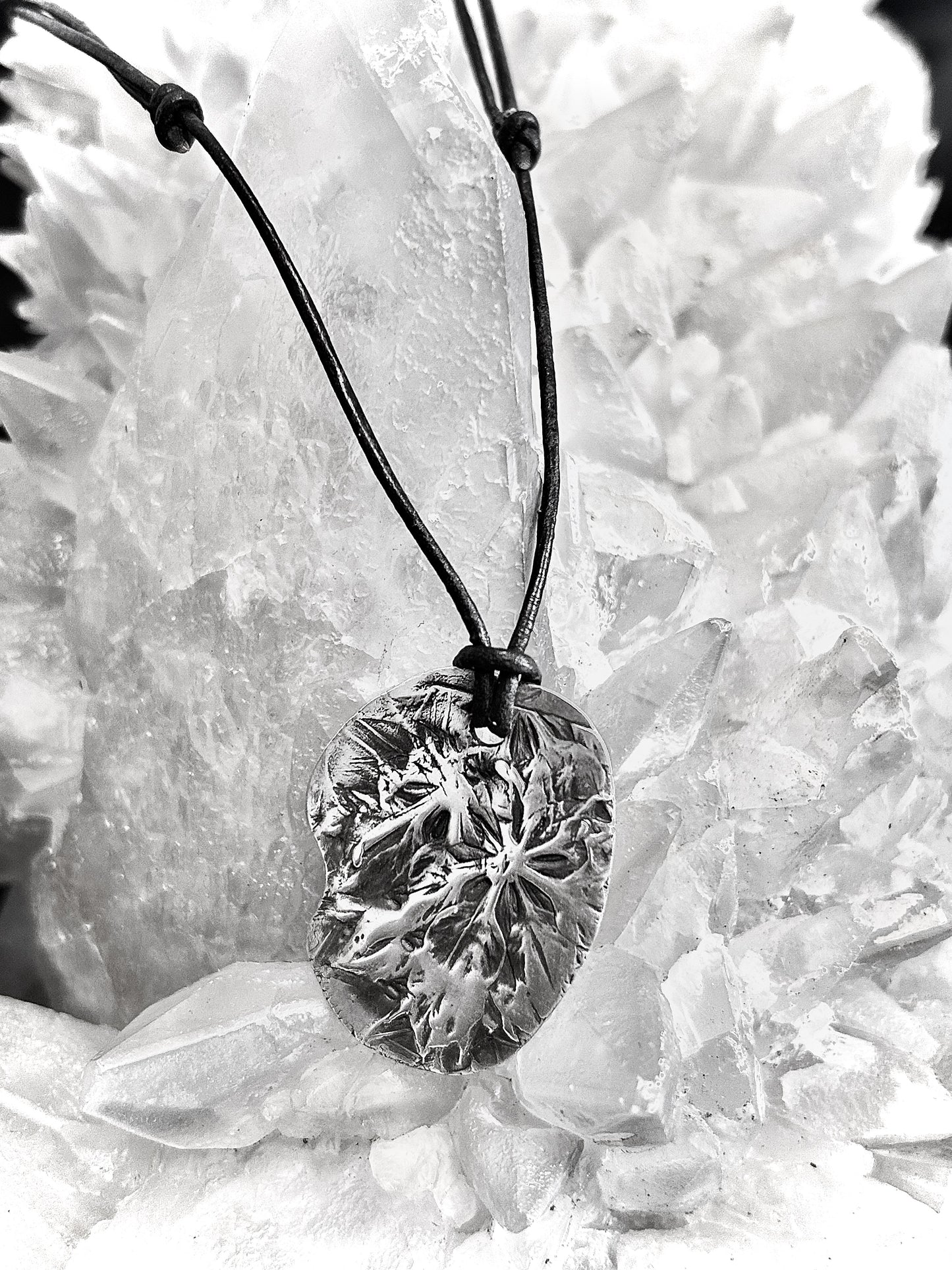 Love in the Mist Organic Silver Pendant