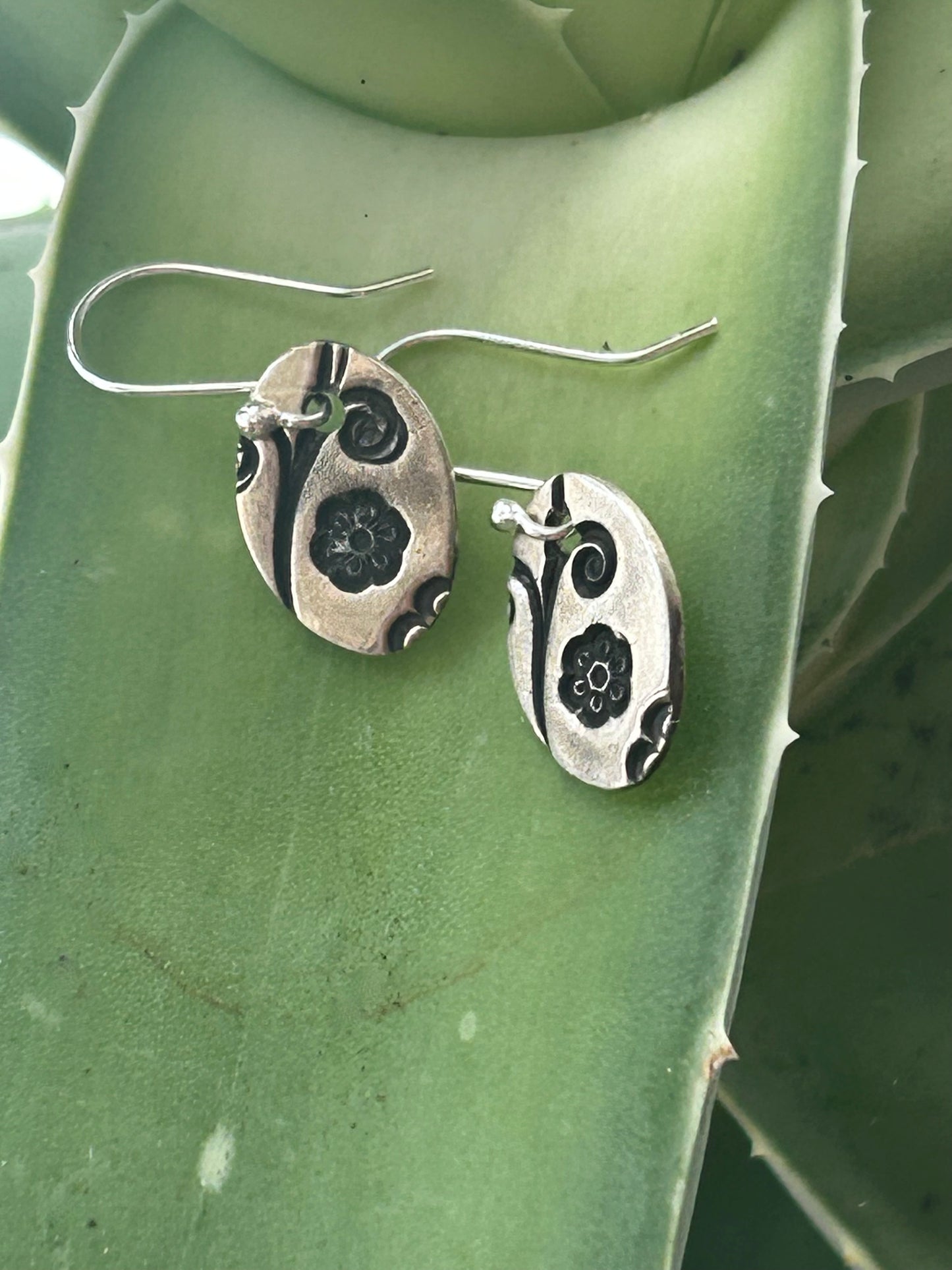 Oval Drop Earrings