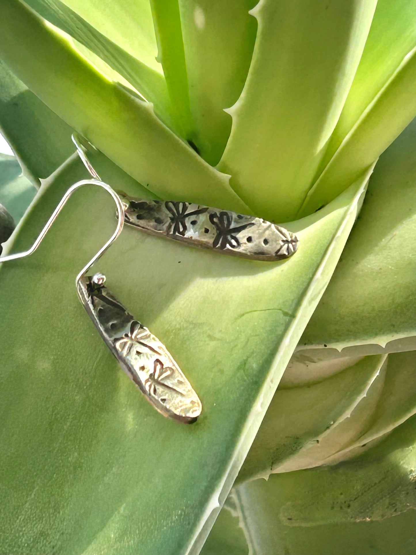Fine Silver Dragonfly Earrings