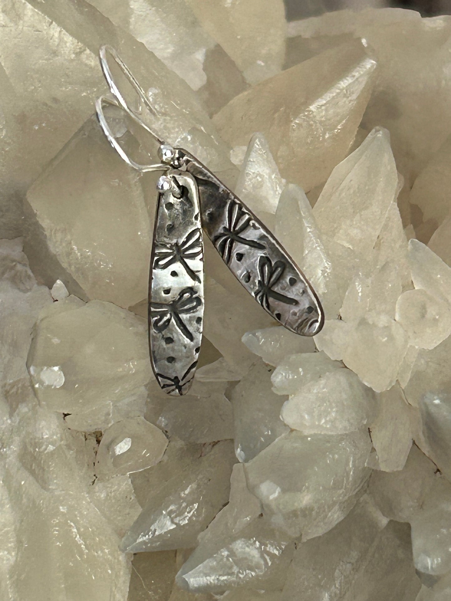 Fine Silver Dragonfly Earrings