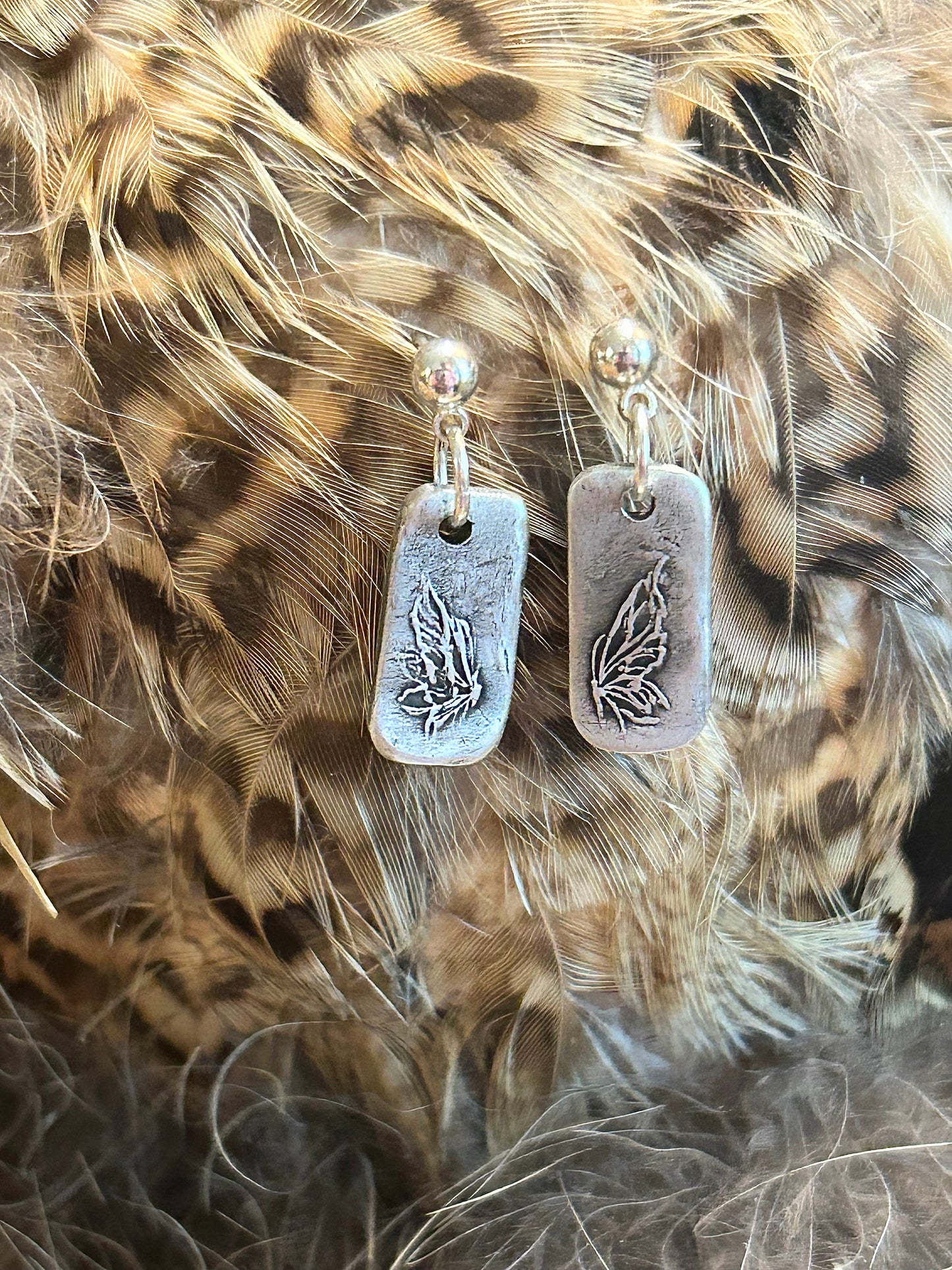 Fine Silver Butterfly Earrings – Handcrafted Nature Inspired Jewelry