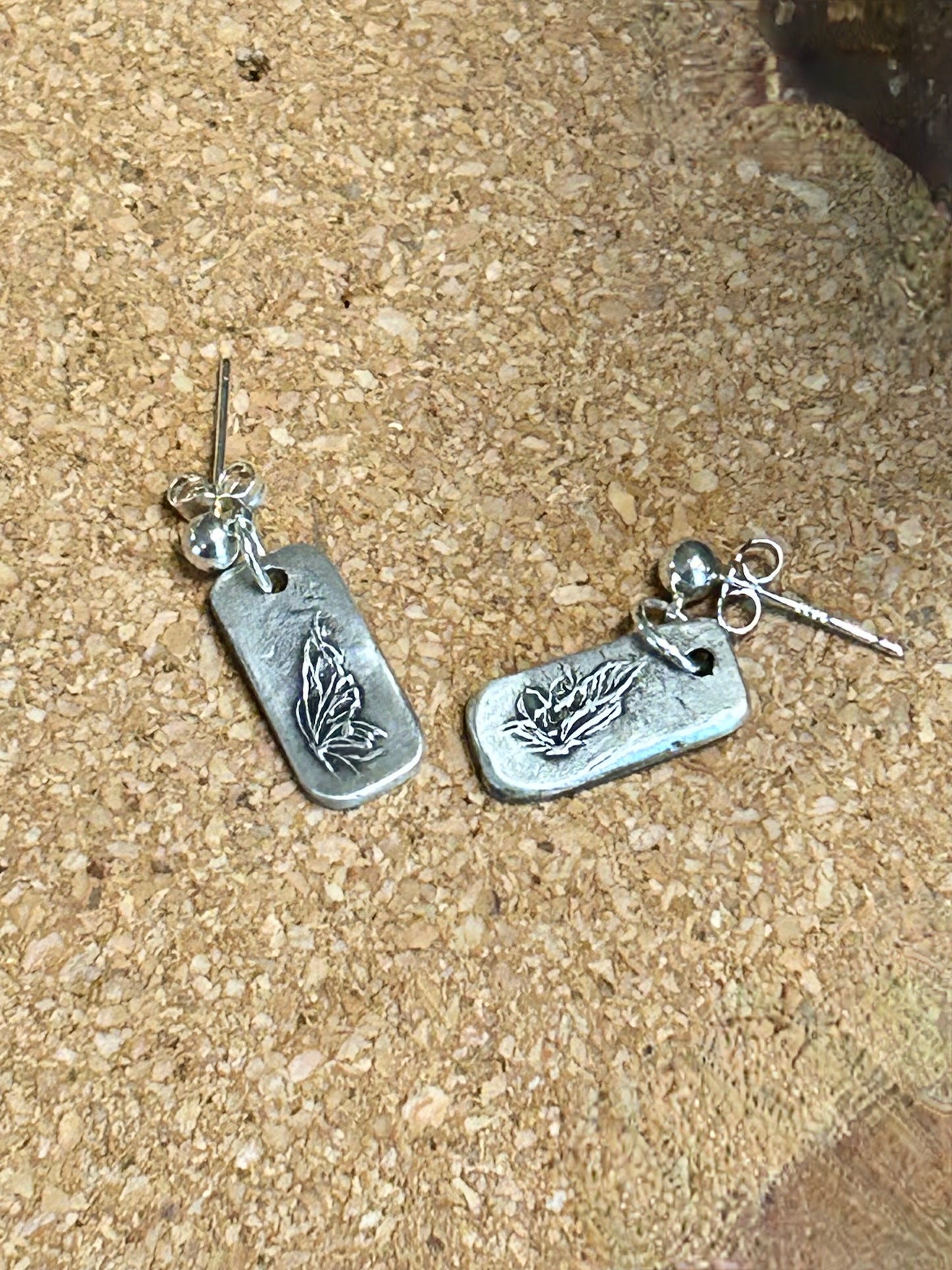 Fine Silver Butterfly Earrings – Handcrafted Nature Inspired Jewelry