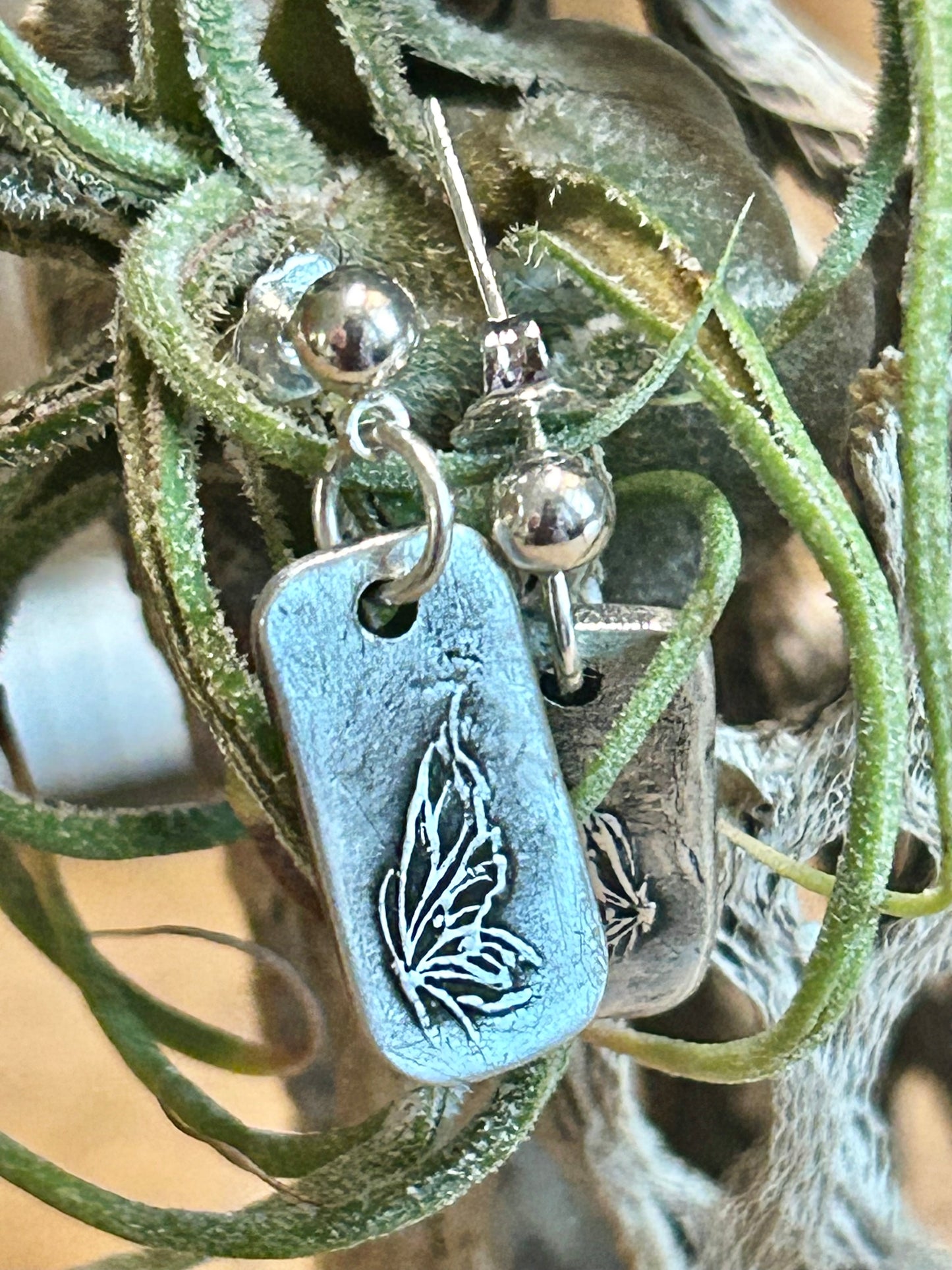 Fine Silver Butterfly Earrings – Handcrafted Nature Inspired Jewelry