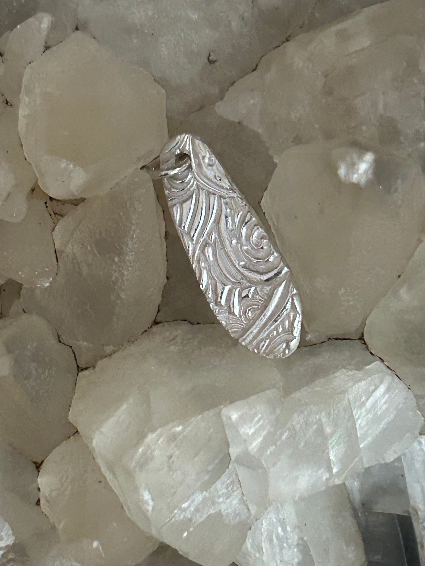 Fine Silver Organic Textured Pendant