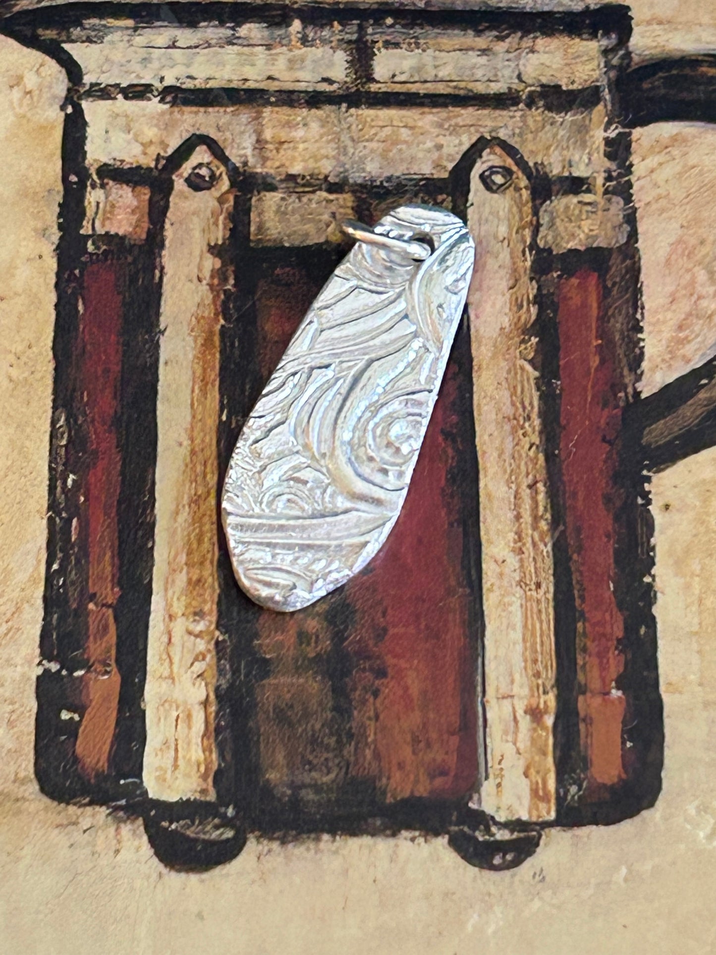 Fine Silver Organic Textured Pendant