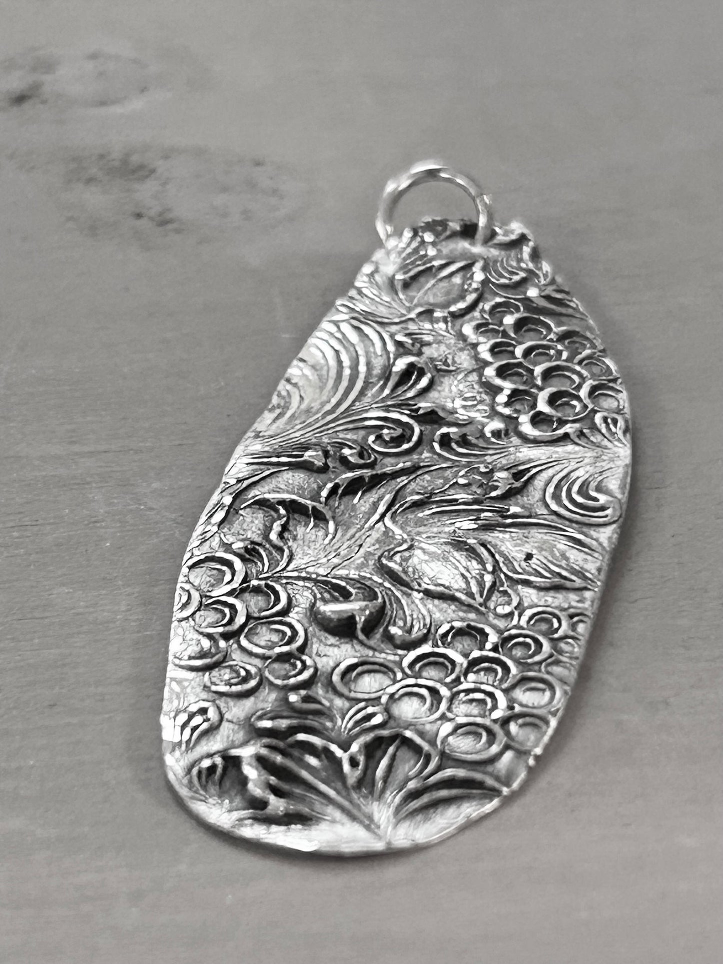 Fine Silver Vineyard Pendant – Handcrafted .999 Silver