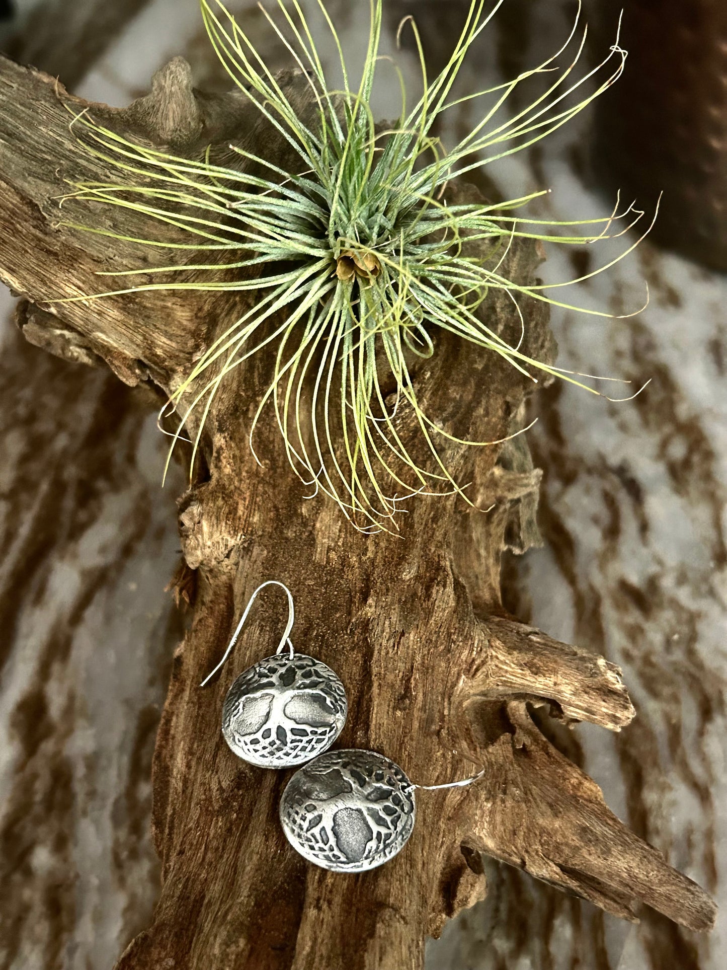 Fine Silver Tree of Life Earrings – Handcrafted .999 Silver Dangle Earrings