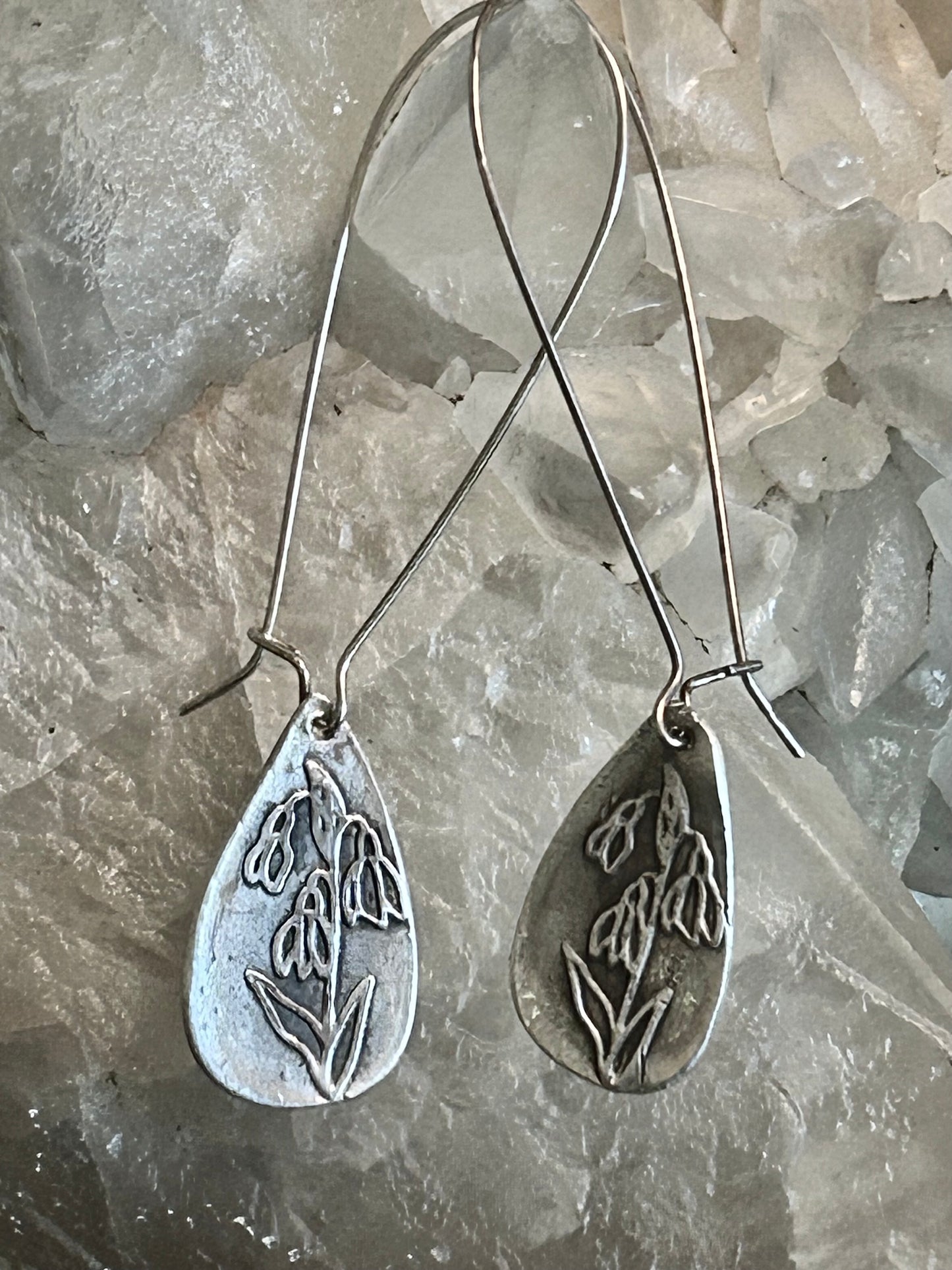 Fine Silver Wildflower Earrings – Handcrafted .999 Silver Botanical Dangles