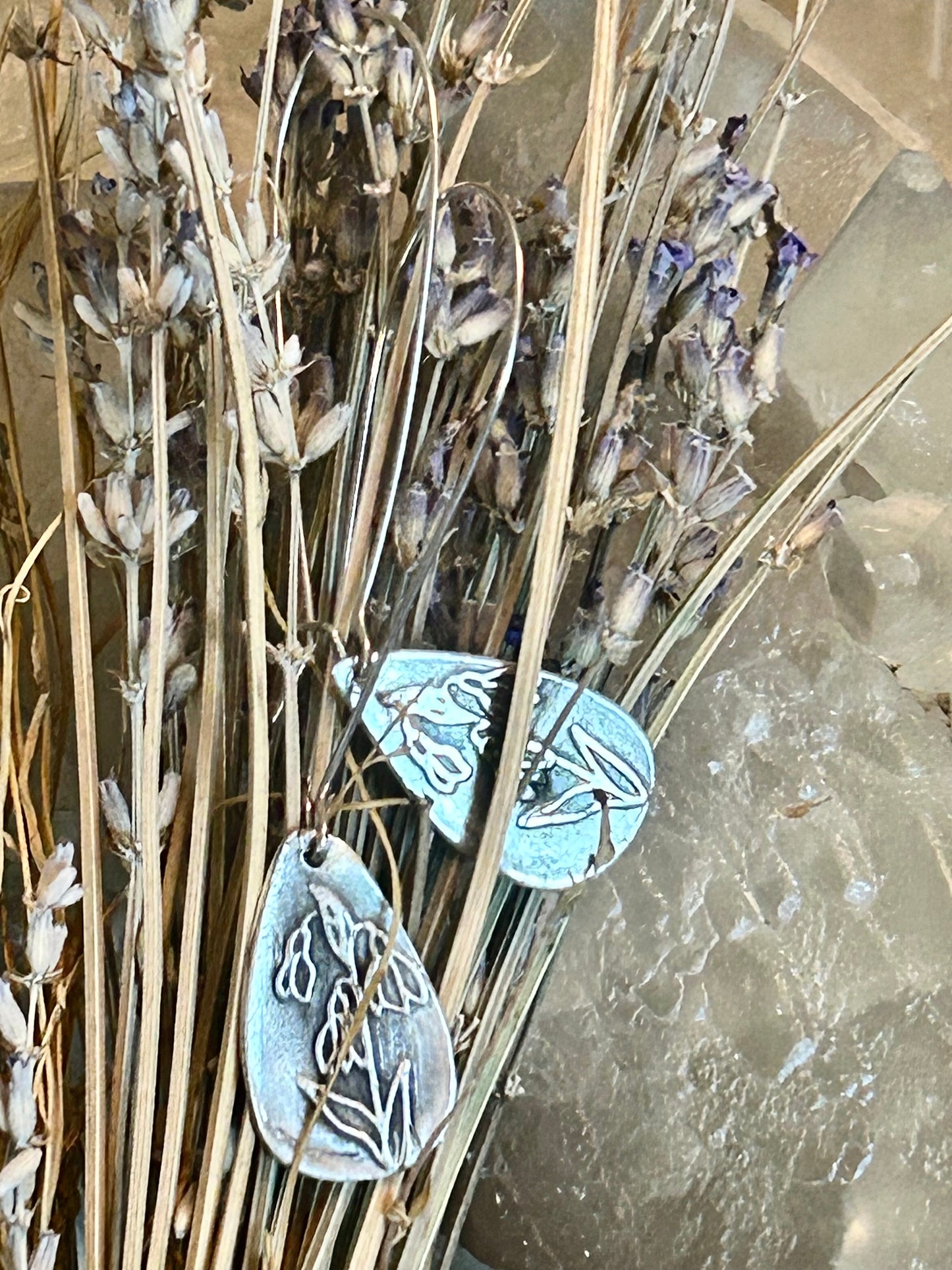 Fine Silver Wildflower Earrings – Handcrafted .999 Silver Botanical Dangles