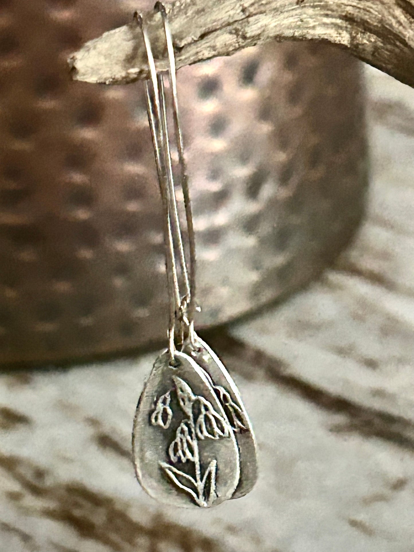 Fine Silver Wildflower Earrings – Handcrafted .999 Silver Botanical Dangles