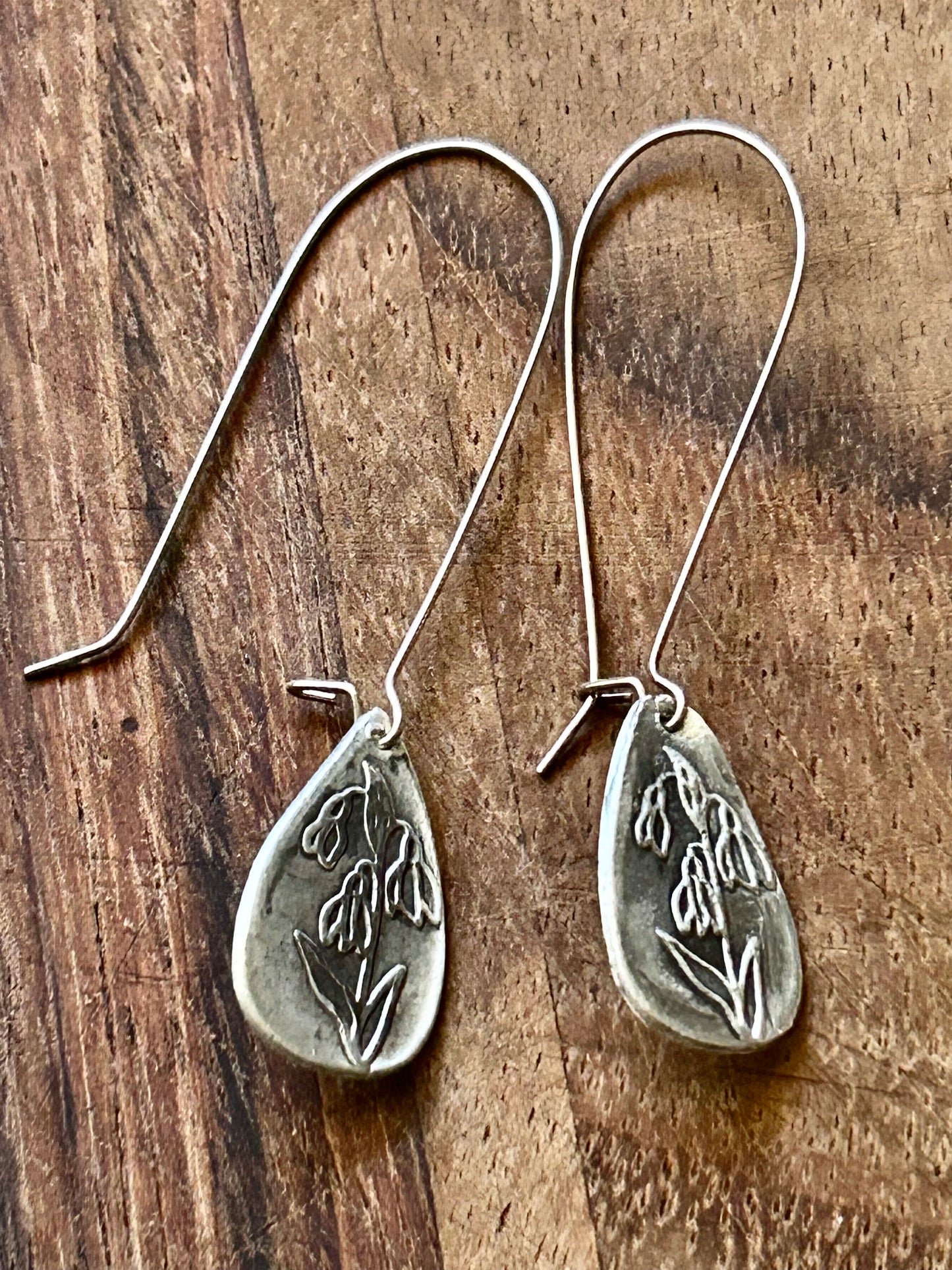 Fine Silver Wildflower Earrings – Handcrafted .999 Silver Botanical Dangles