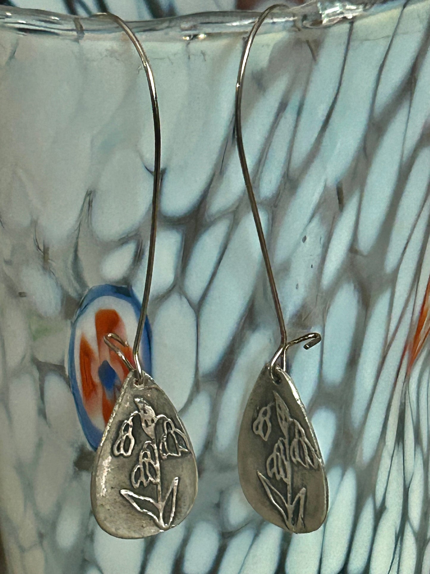 Fine Silver Wildflower Earrings – Handcrafted .999 Silver Botanical Dangles