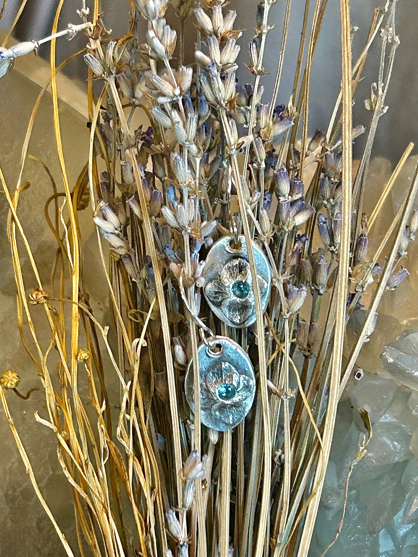 Handmade Floral Dangle Earrings