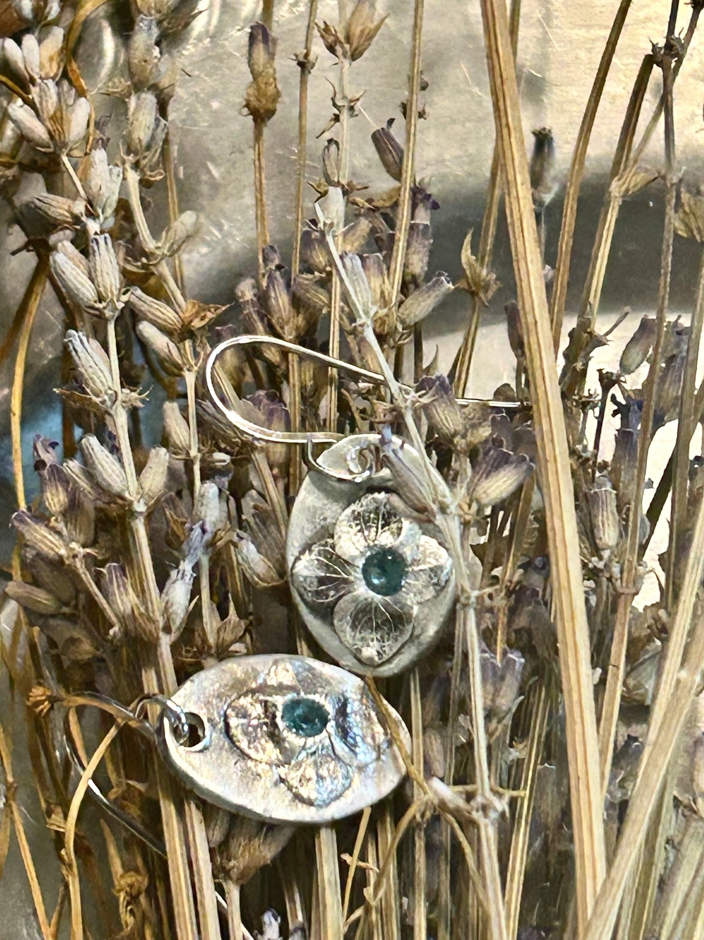 Handmade Floral Dangle Earrings