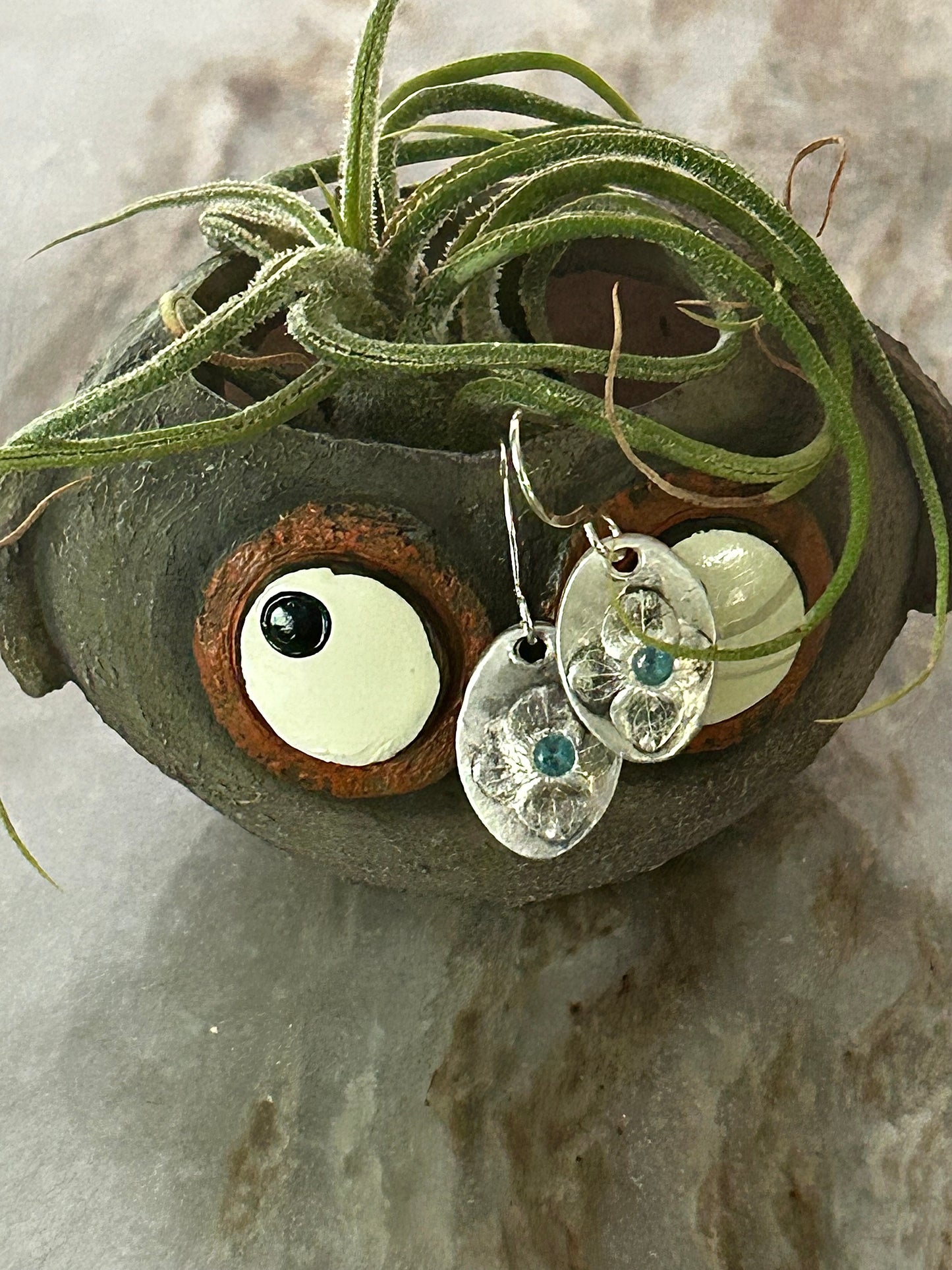 Handmade Floral Dangle Earrings