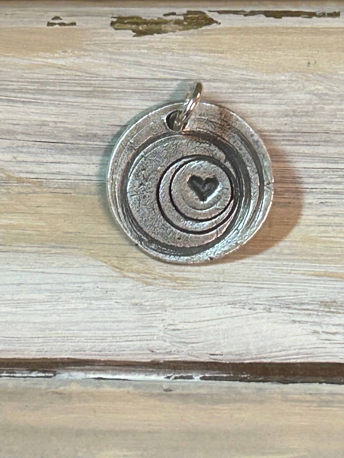 Handcrafted .999 Fine Silver Spiral Heart Pendant | Artisan Silver Necklace Charm