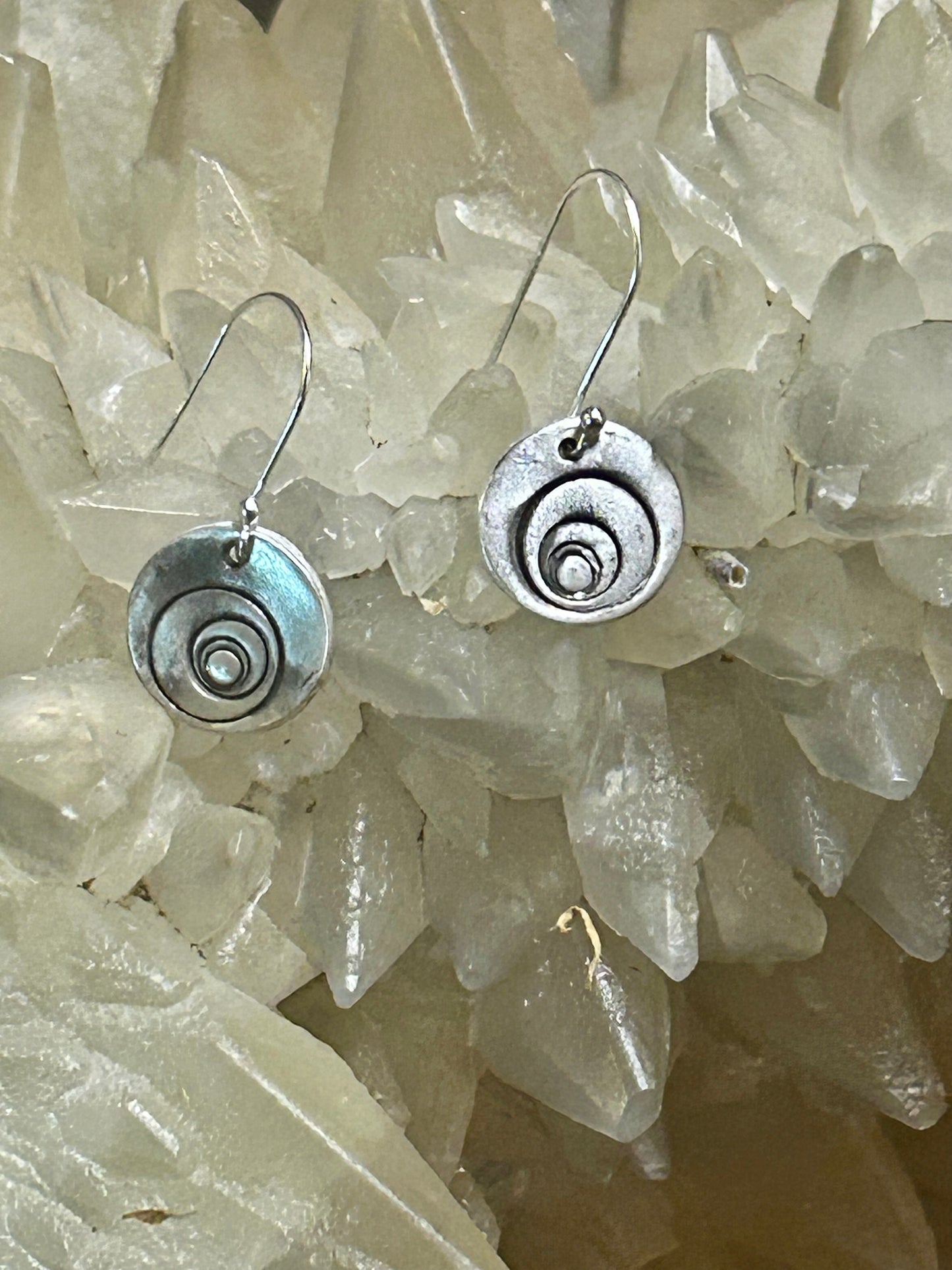 Handcrafted .999 Fine Silver Spiral Earrings