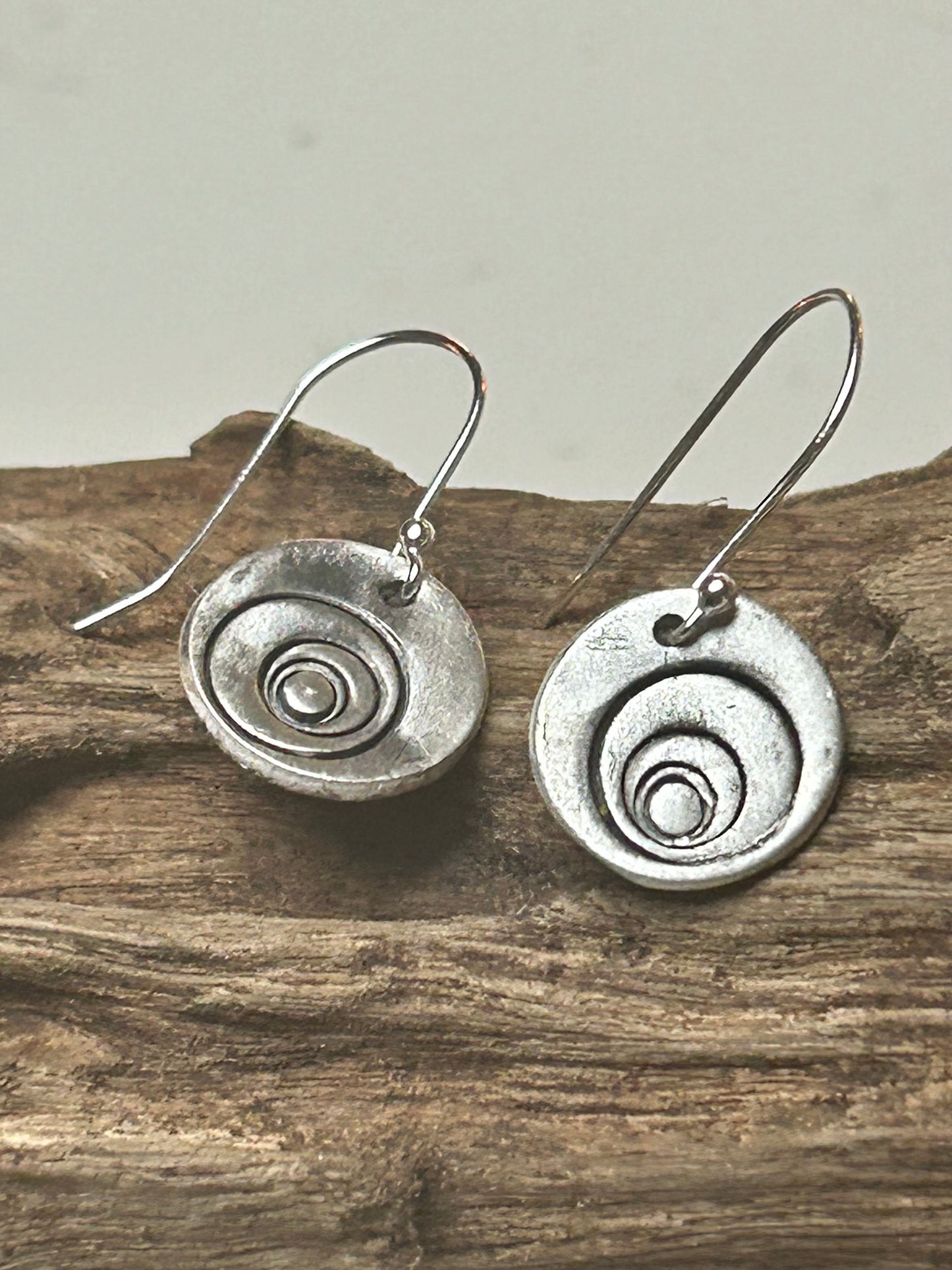 Handcrafted .999 Fine Silver Spiral Earrings