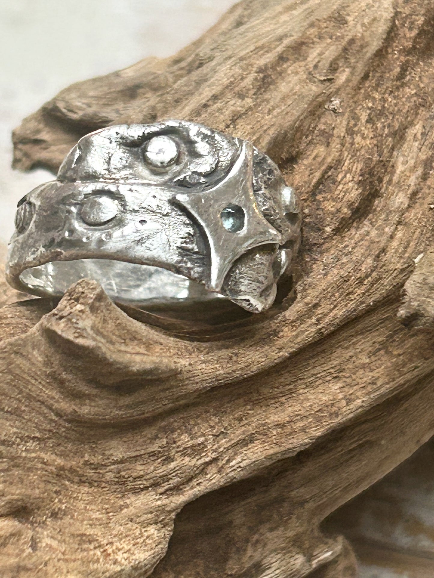 Handcrafted .999 Fine Silver Statement Ring | Rustic Artisan Silver Band