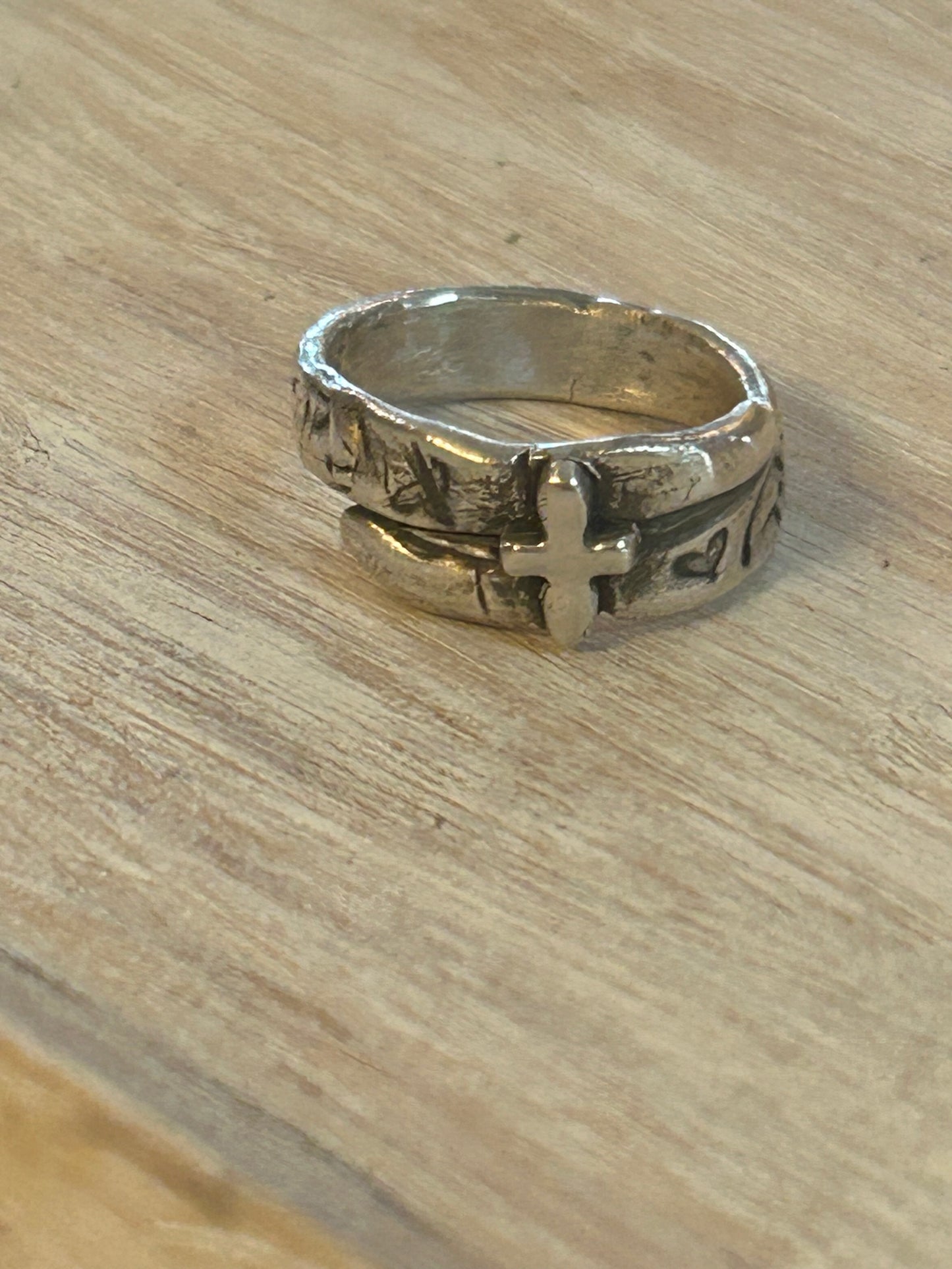 Fine Silver Cross Wrap Ring