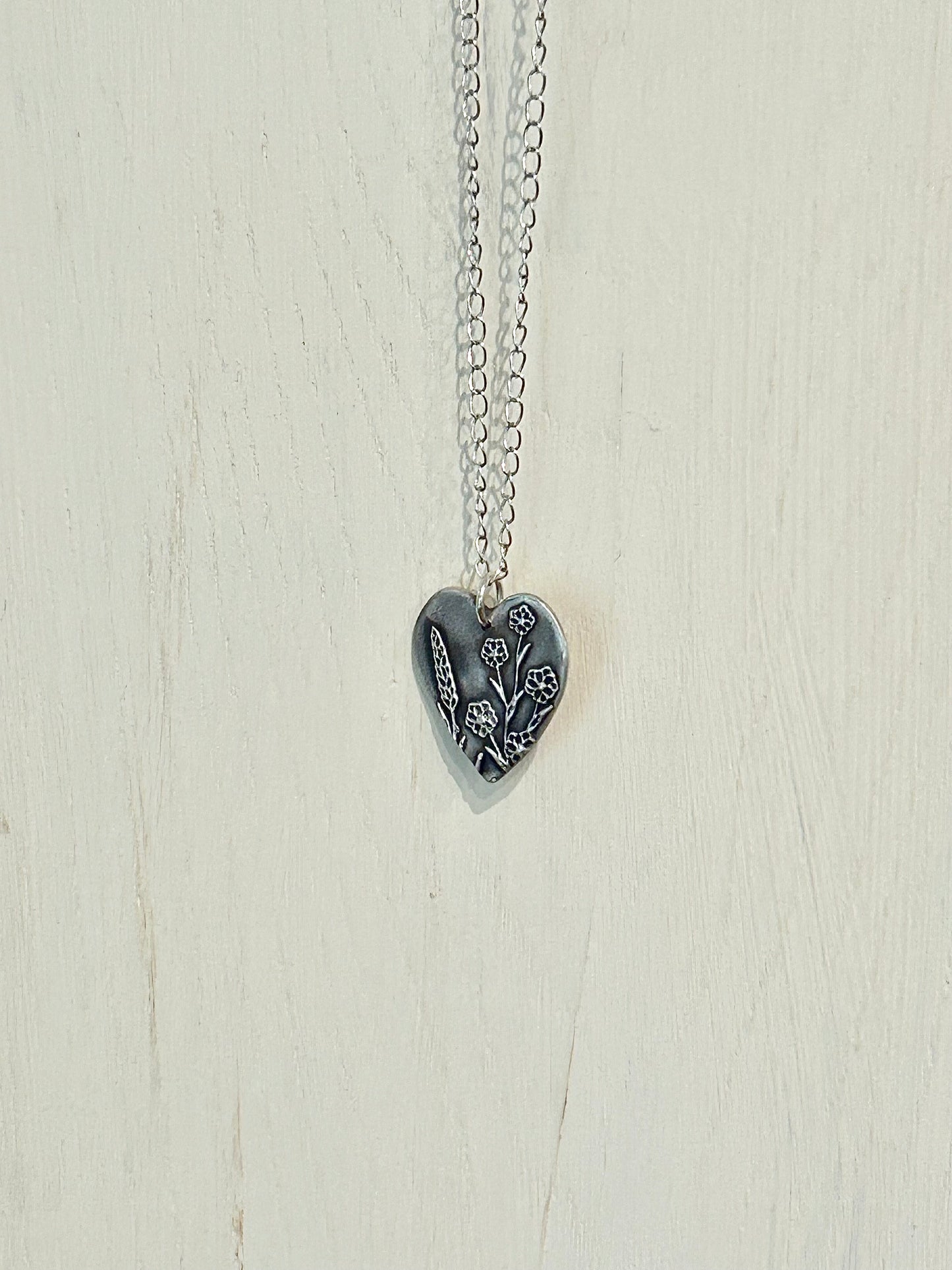 Wildflower Heart Pendant