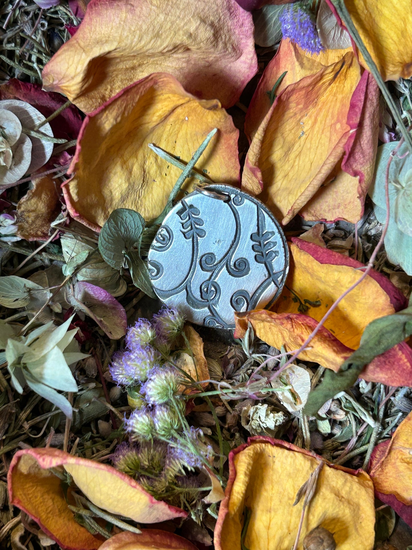 Whispering Vines Silver Pendant