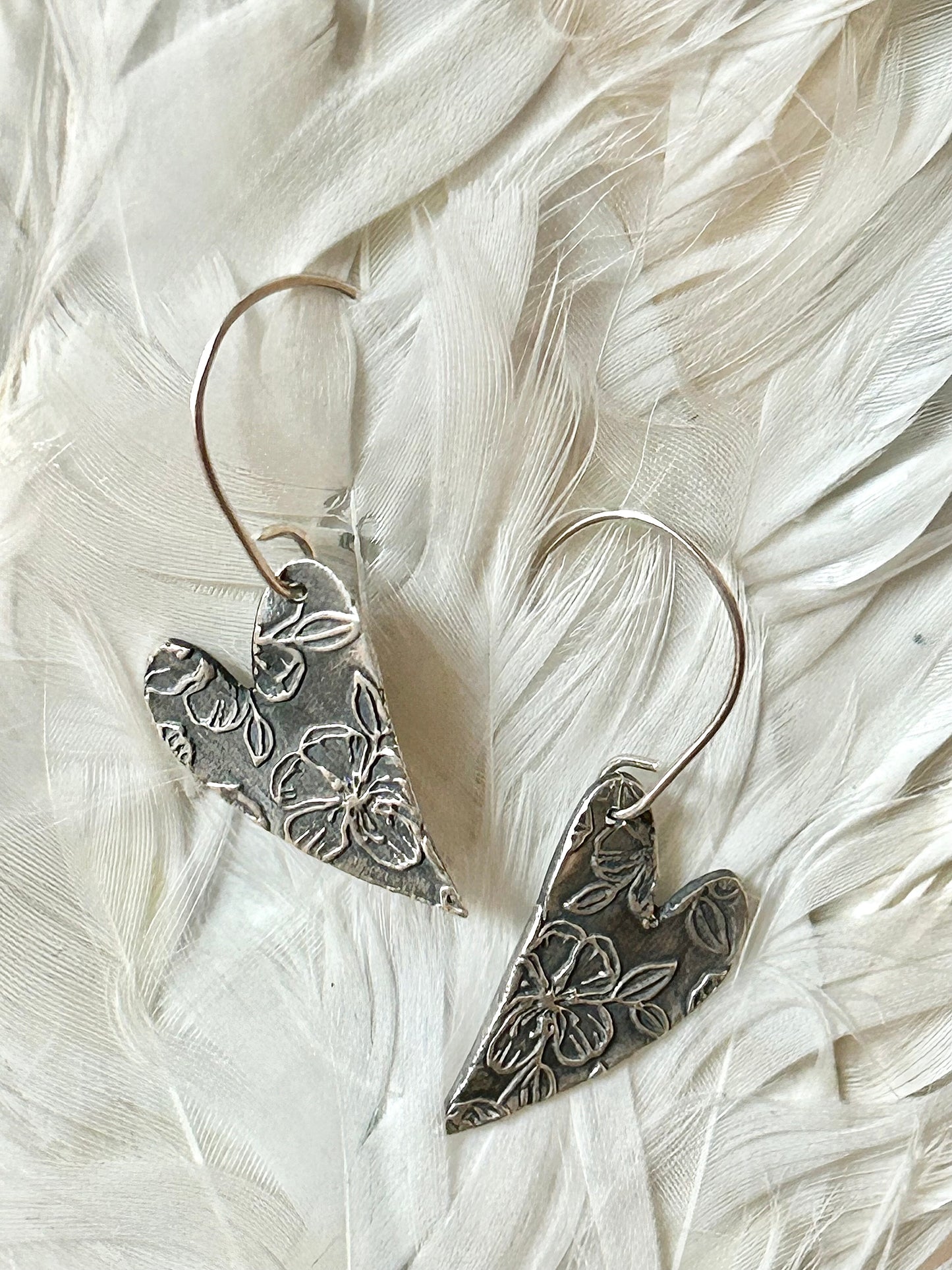 Whispering Blossoms Heart Earrings