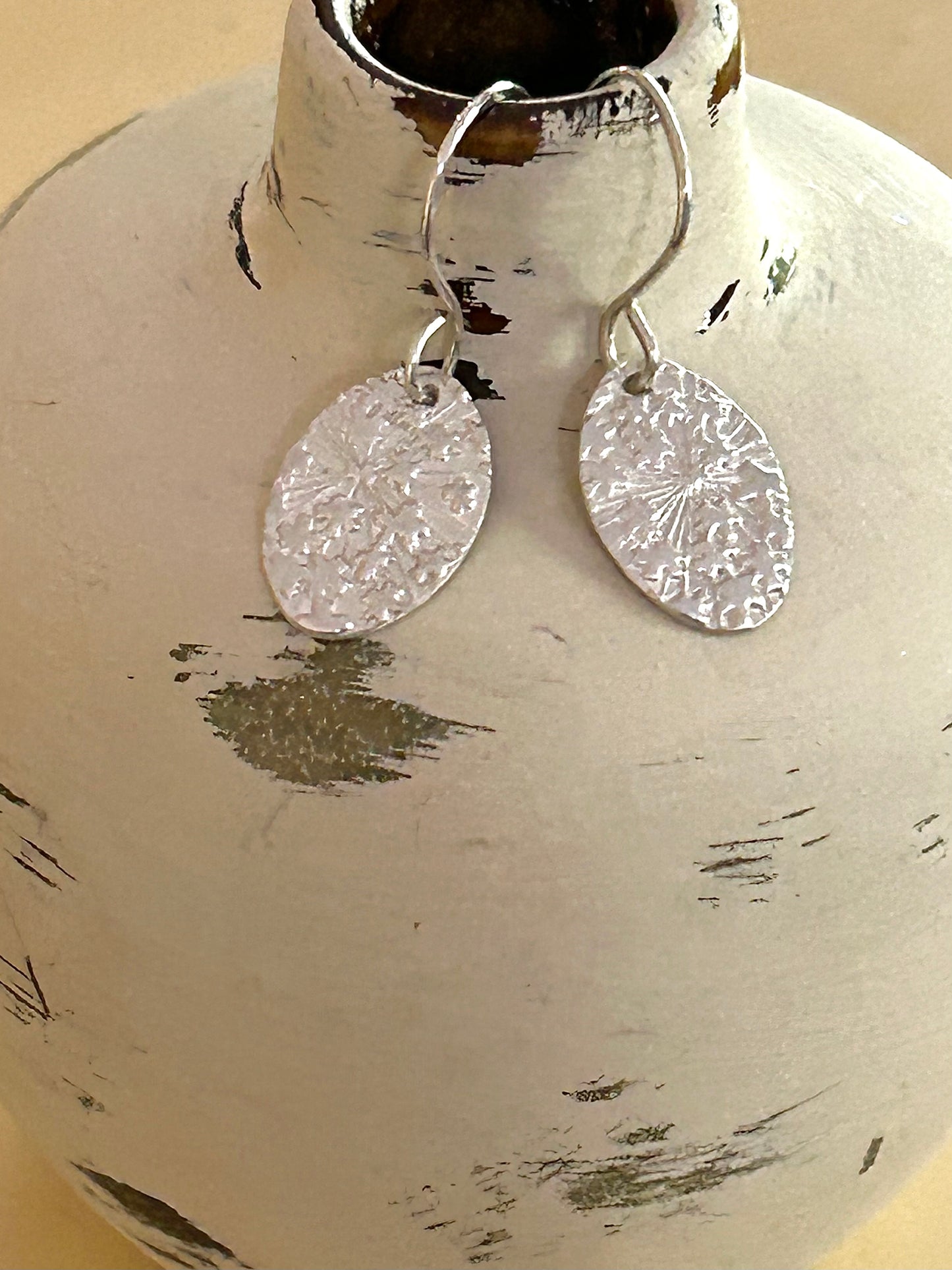 Floral Radiance Silver Earrings