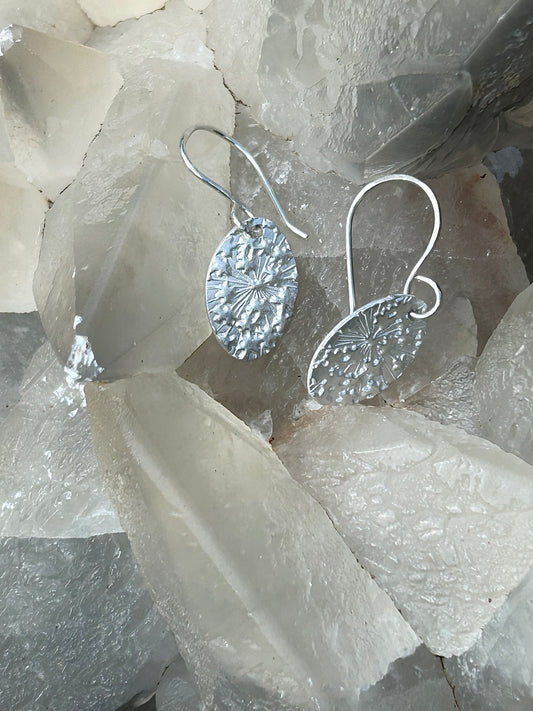 Floral Radiance Silver Earrings