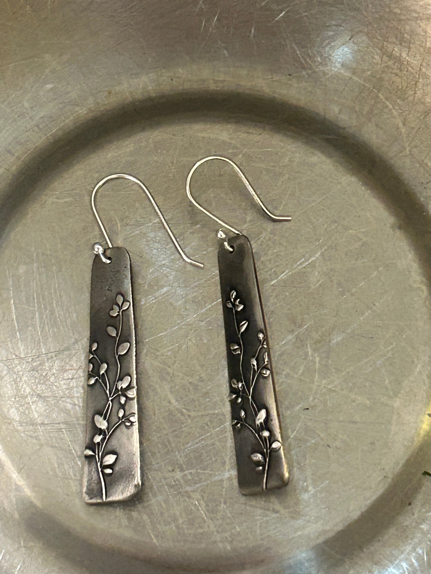 Rectangular Silver Earrings