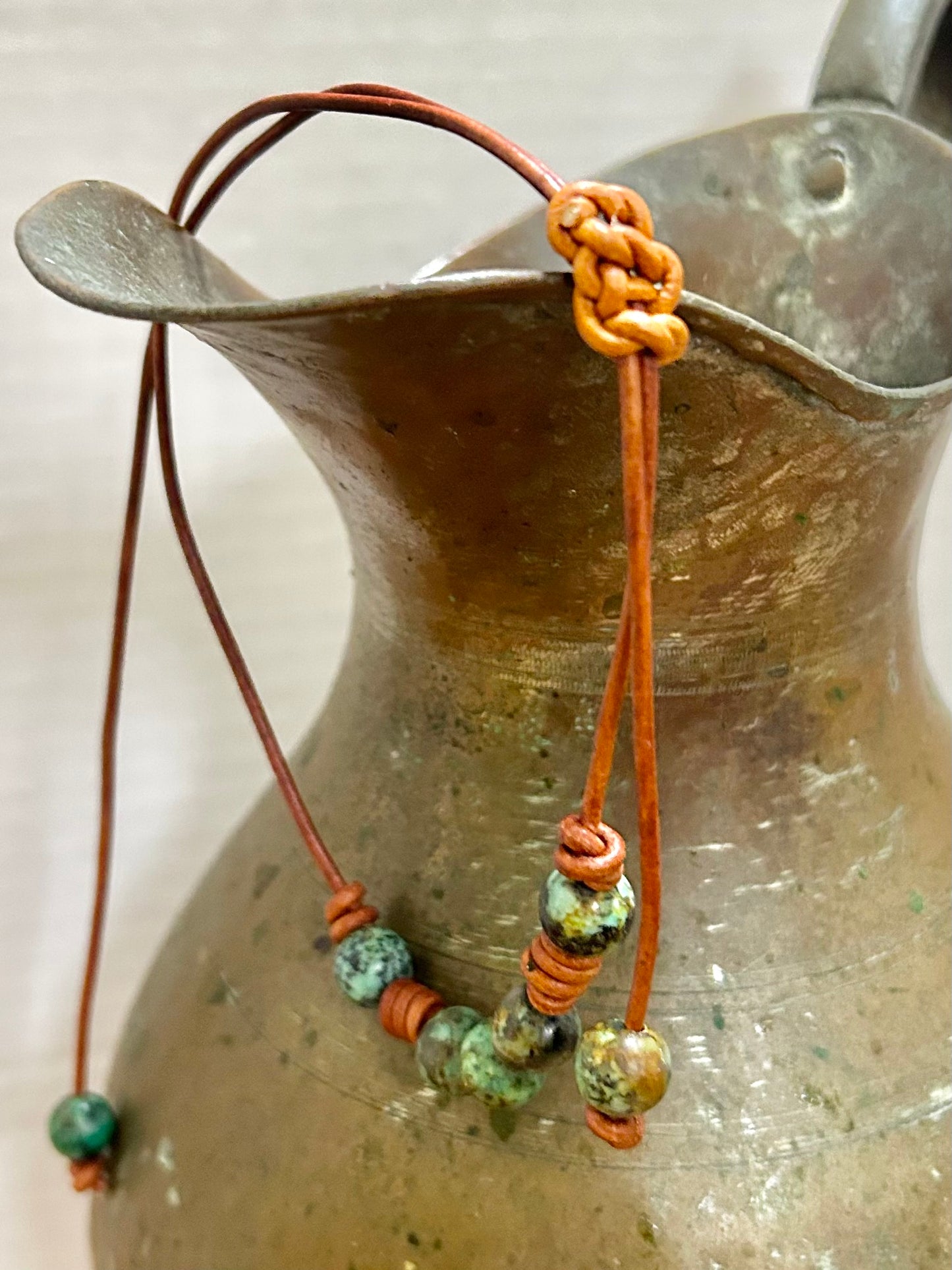 Earthy Elegance Knotted Bead Necklace