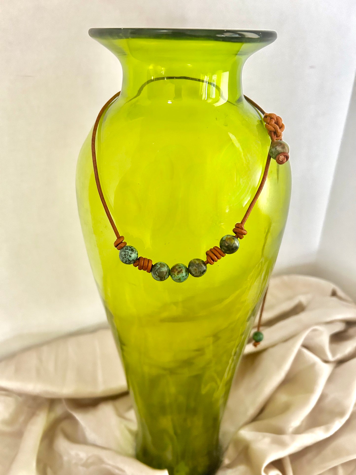 Earthy Elegance Knotted Bead Necklace