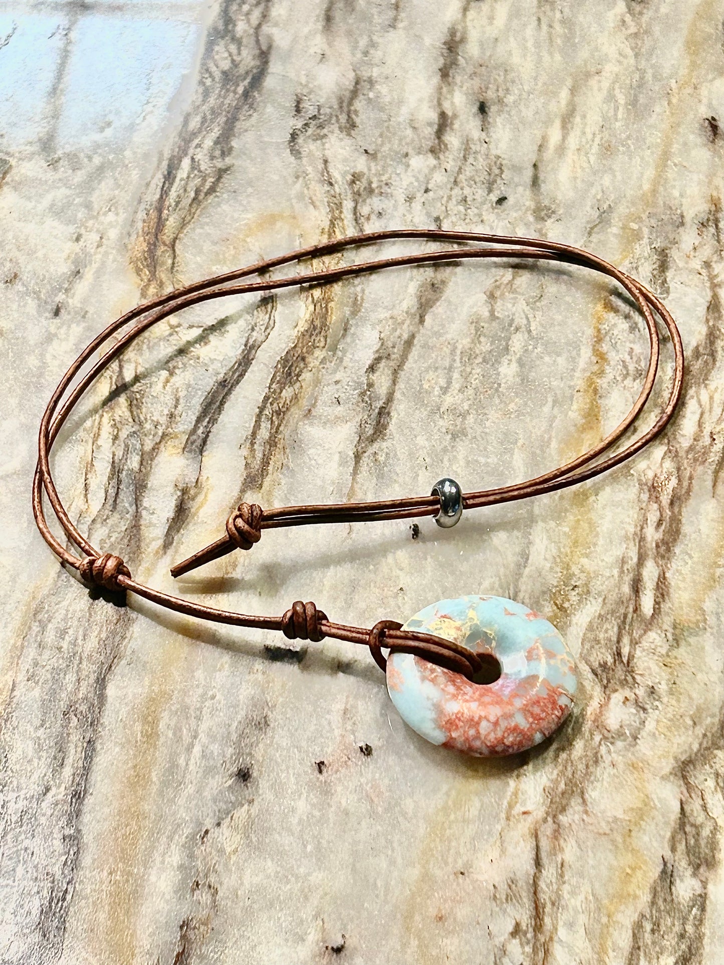 Adjustable Slide Agate Necklace