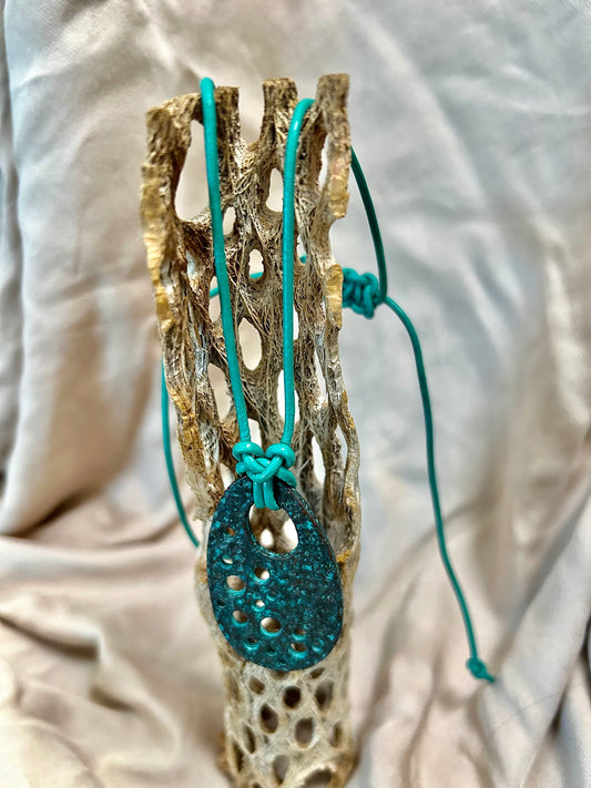 "Celestial Drop" Patina Pendant Necklace