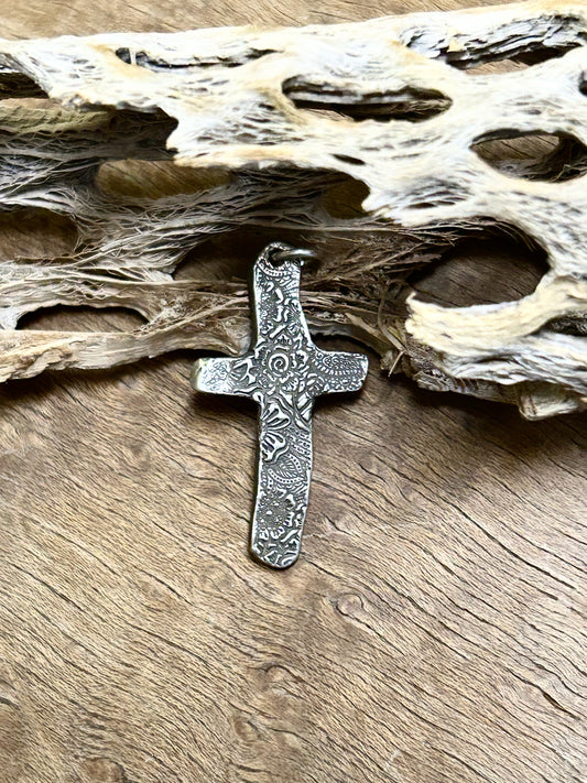 Fine Silver Cross Pendant