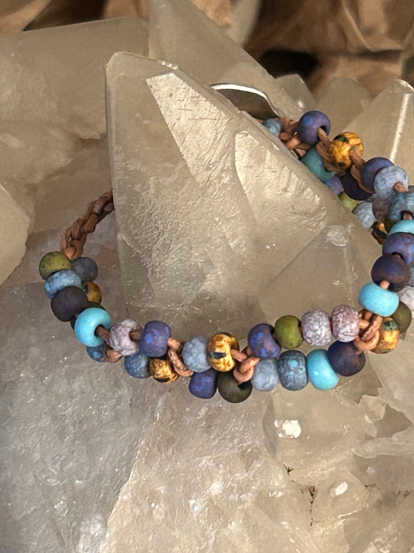 Boho Czech Glass Bracelet