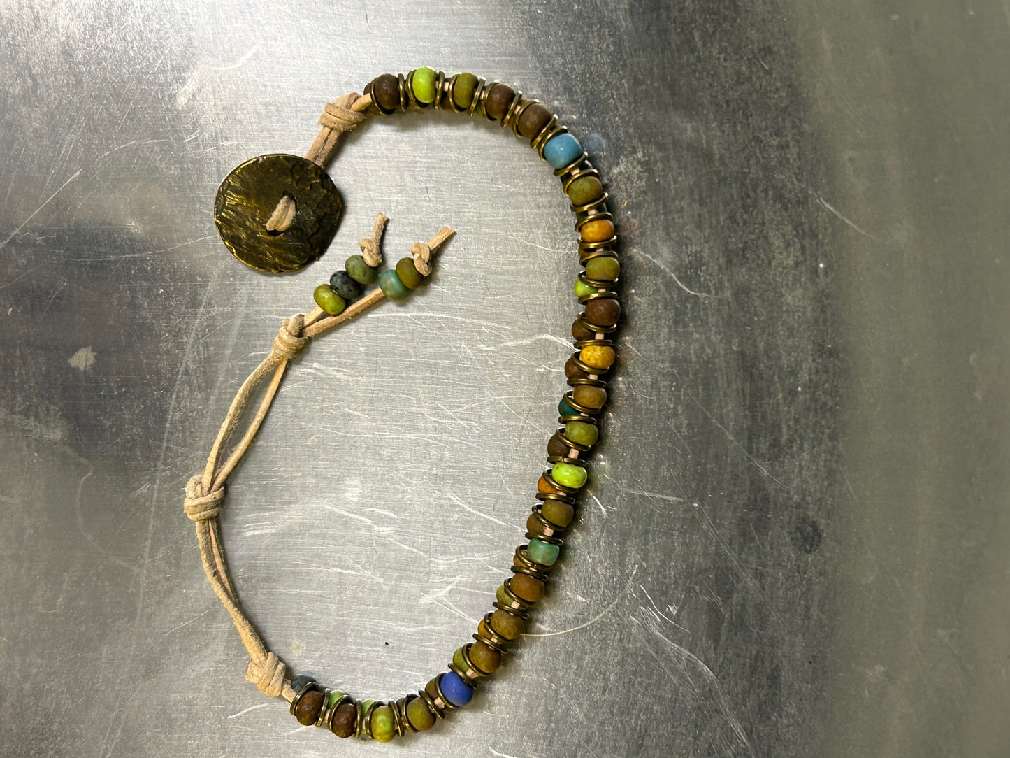 BOHO Czech Picasso glass seed bead Bracelet