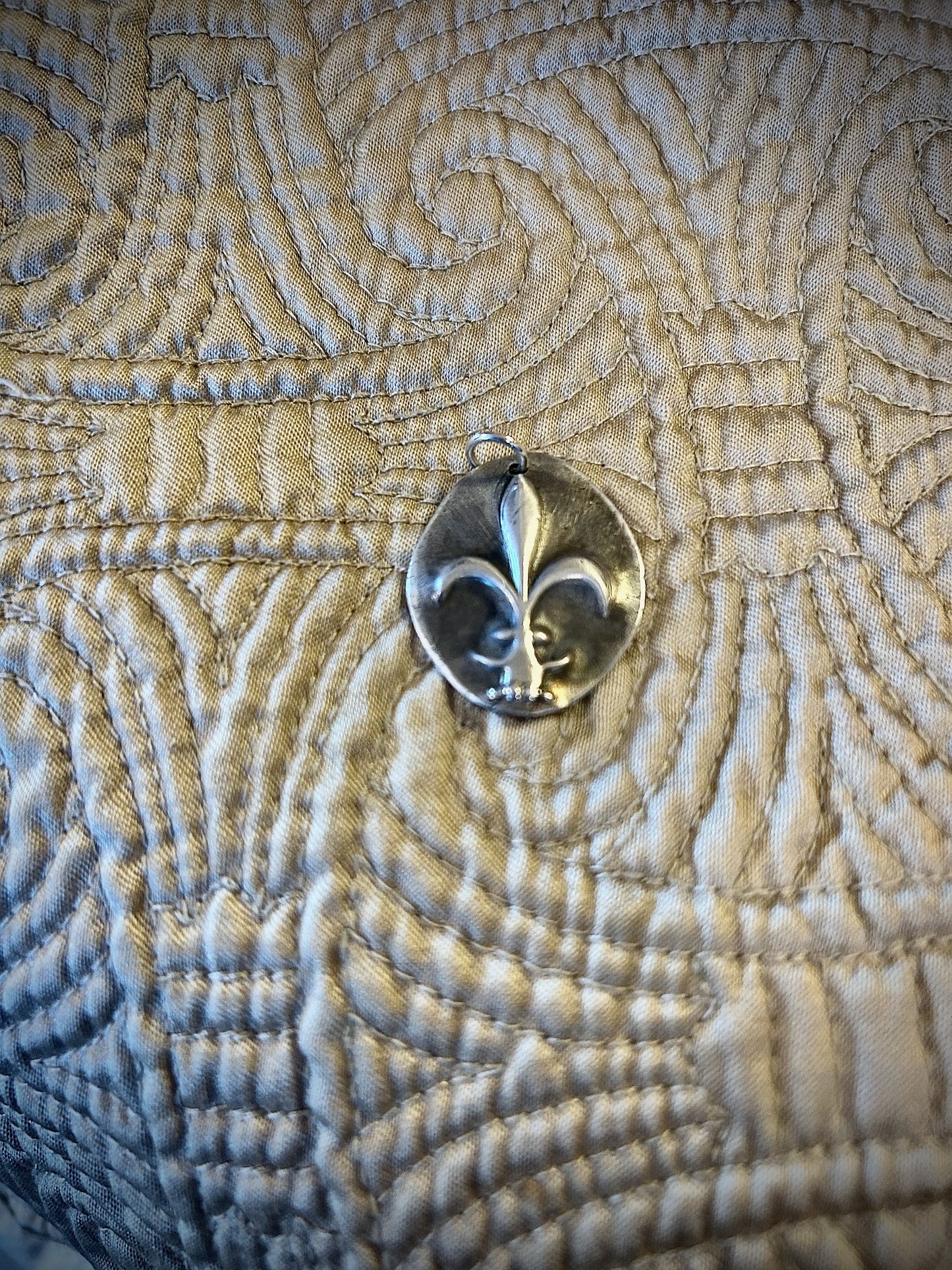 Fleur-de-lis Fine Silver Pendant