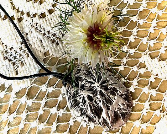 Love in the Mist Organic Silver Pendant