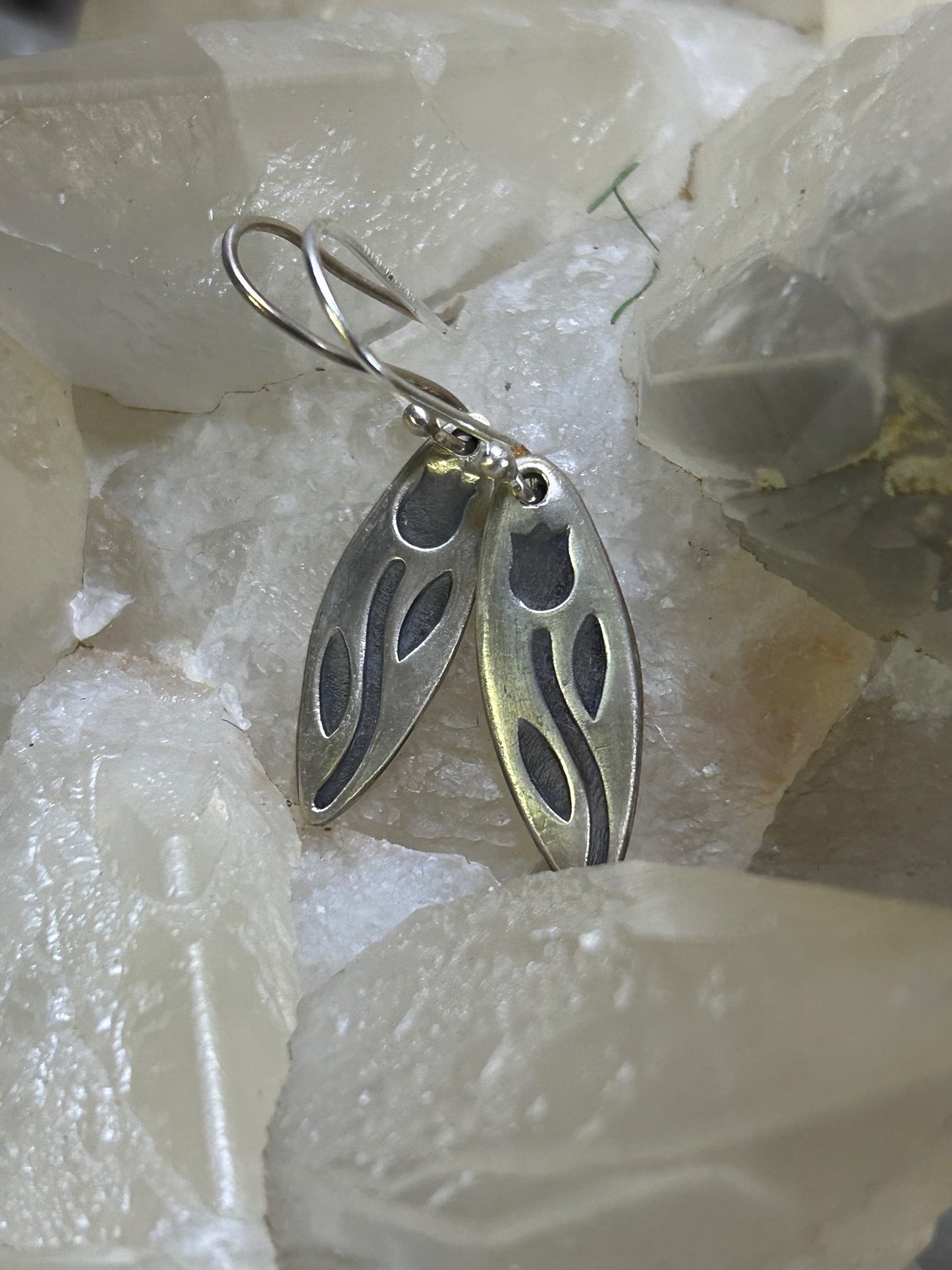 Pure Silver Tulip Cutout Earrings